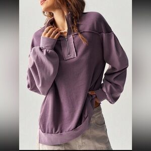 NWT Free People Inspired Raw Seam Pullover